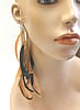 Black & Tan Feather Ear Cuff - Non Pierced