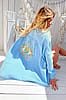 Loowie Baby Blue Oversized Evil Eye Gauze Shirt