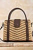The Winding Road Medium Rattan Handbag With Leather Trim