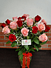 Light Pink and Red Roses