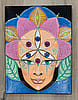 Nit (Neith Egyptian goddess) - 3d UV Reactive Painting on Canvas