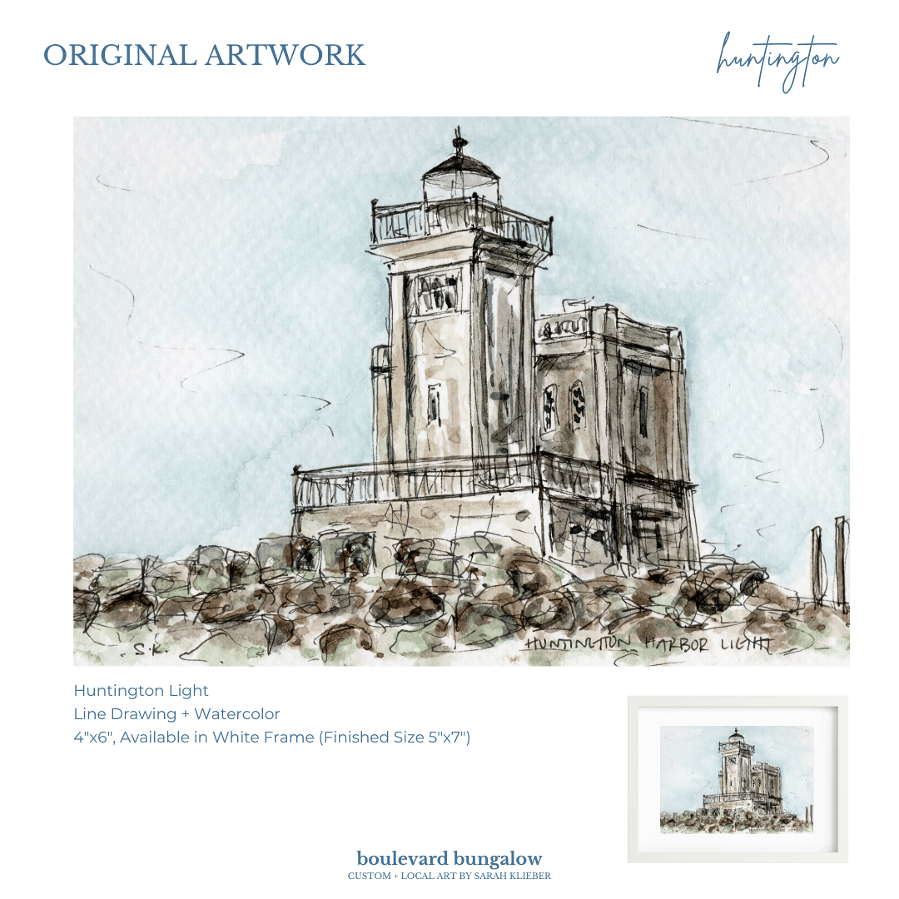 Huntington - Lighthouse 4x6