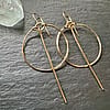 Hoop earrings with bar