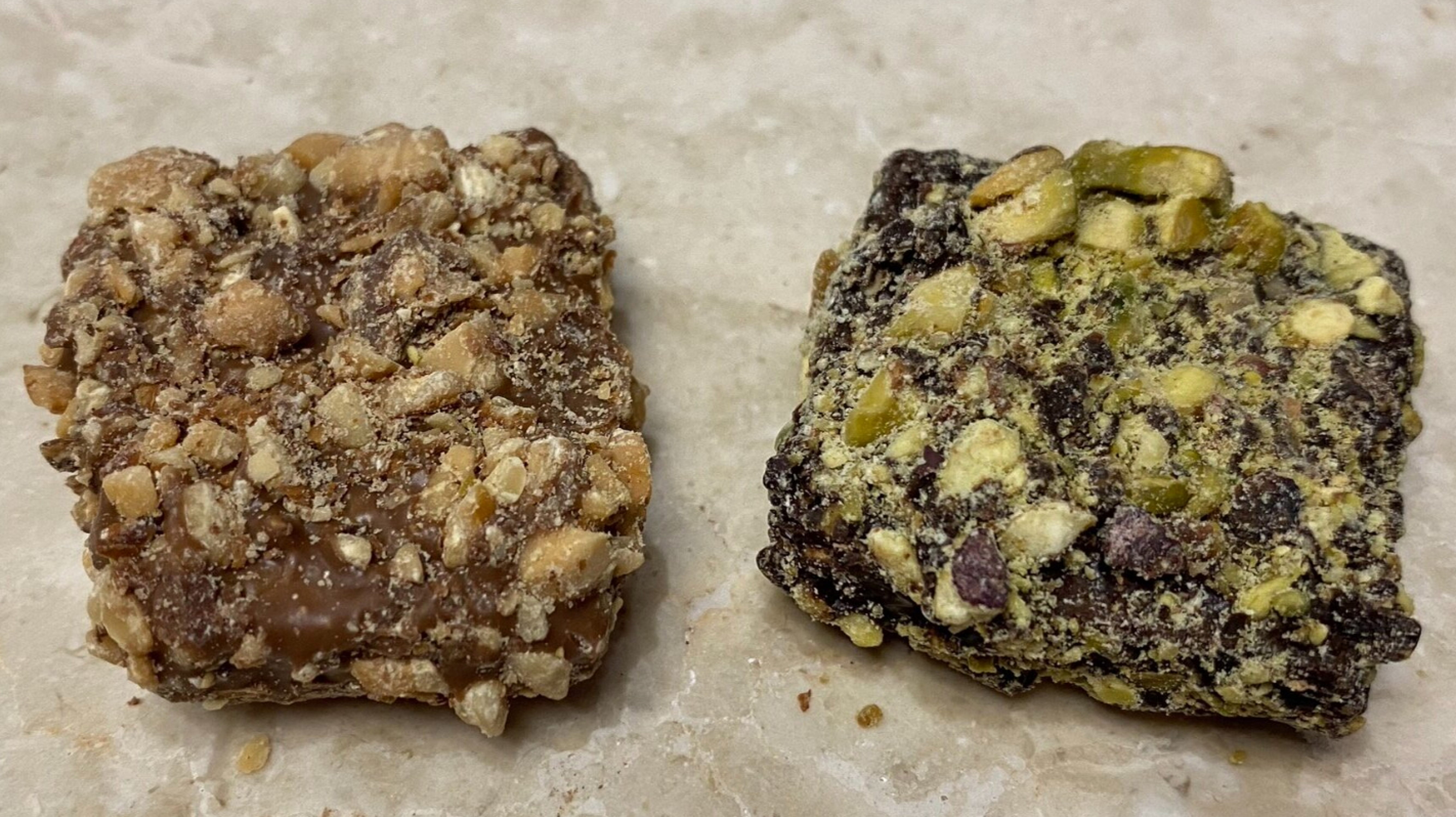 Milk Almond And Dark Pistachio Butter Crunch