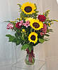 Mixed Bouquet- Warm Embrace- Sunflowers, Roses and More