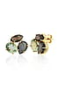 Labradorite, Smoky Quartz, and Green Amethyst Earrings