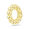Gold Ribbed Thin Round Charm