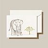 Crane Brushstroke Elephant Note