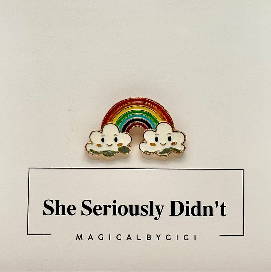🌈 Double the Smiles Rainbow Pin ☁️☁️
