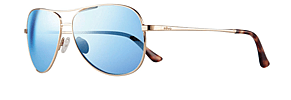 Revo Relay Petite Metal Sunglasses- Gold blue