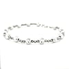 Elegant Diamond Cut White Gold Bracelet
