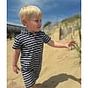 Charlie short sleeved striped romper