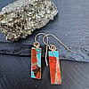 Carnelian & turquoise earrings