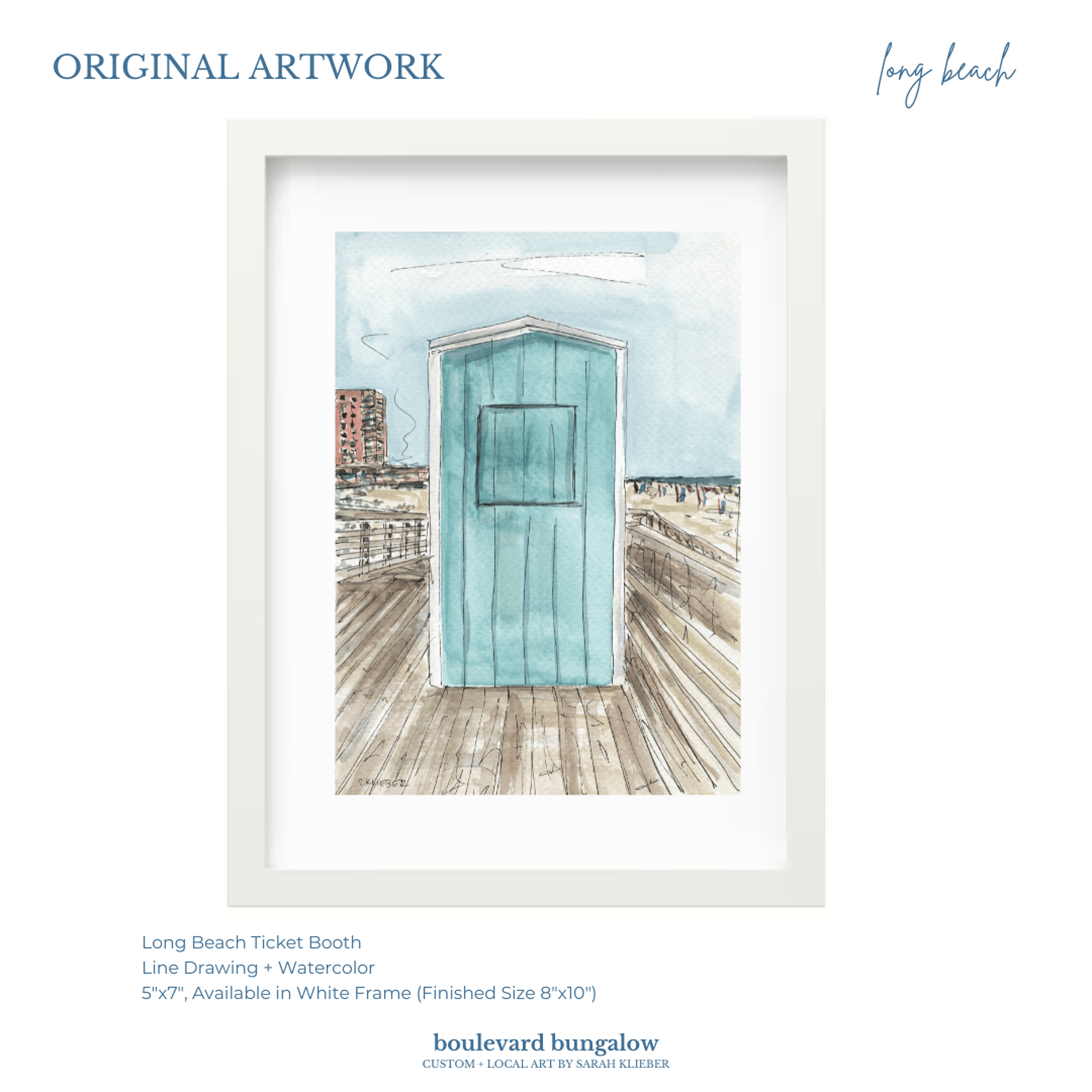 Long Beach Ticket Booth 5"x 7"