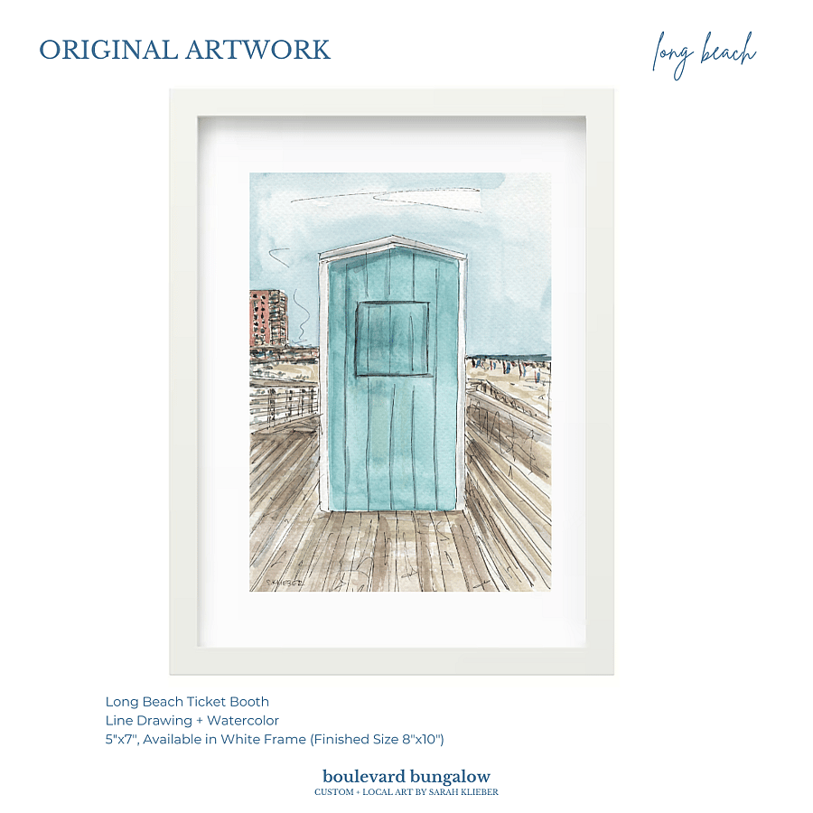 Long Beach Ticket Booth 5"x 7"