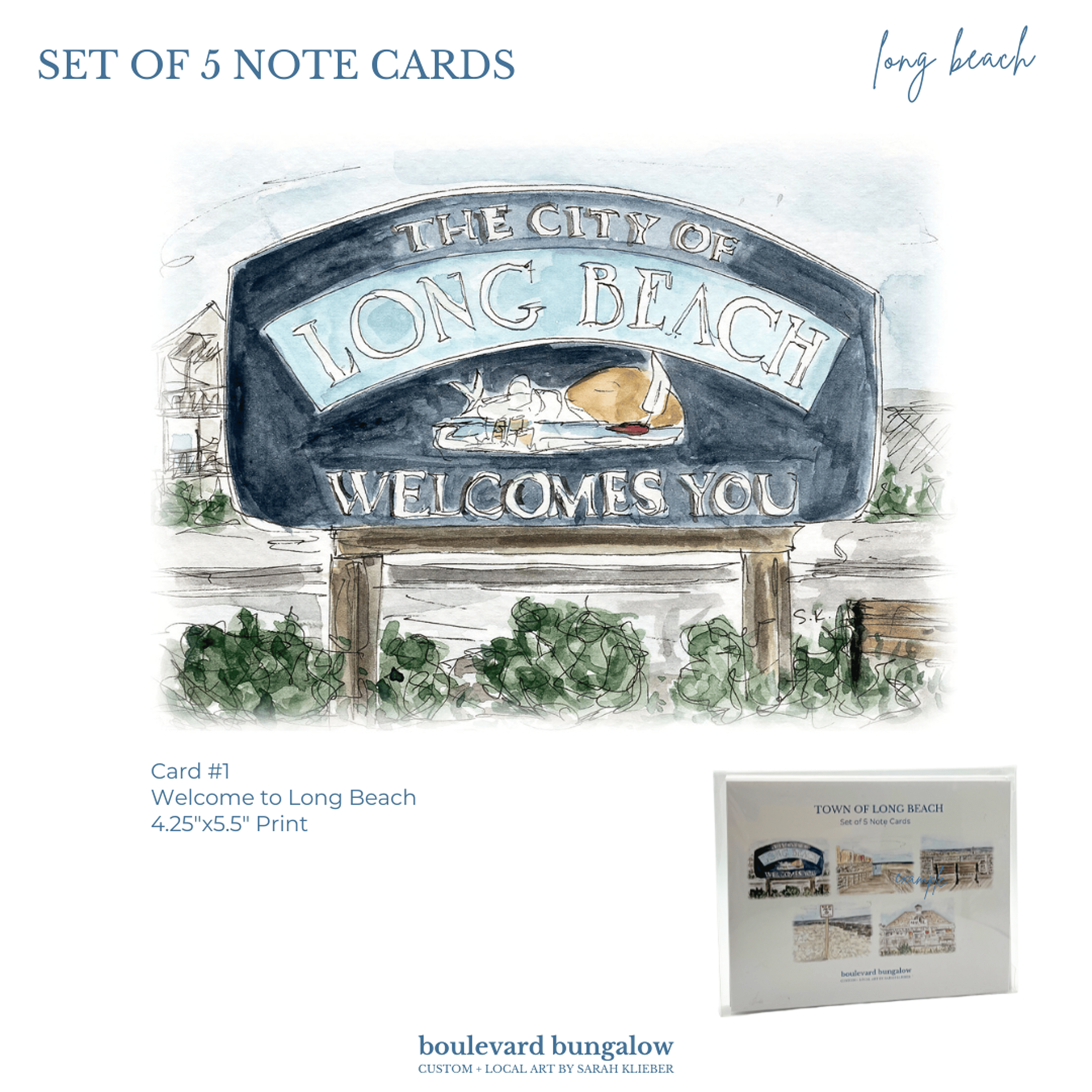 Long Beach Card Set 