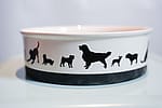 Black Bone Dry Dog Print Bowl