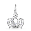 CZ Crown Charm - Silver