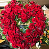 Custom Roses Heart Arrangement