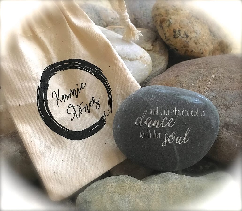 Engraved Rock: 'And Then She Decided To Dance With Her Soul' | Sympathy Gift | Memorial Word Stone | Condolence