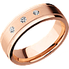 14kt Rose Gold Diamond Men's Wedding Band
