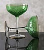 Crystal Coupe/Cocktail Glasses- Emerald