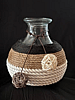 Heavy Glass Jute Rope Vase – Boho Accent