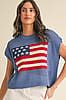 American Flag Sweater Top