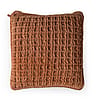 Waffle Handwoven Cushion - Brown