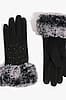 Damson - Diamante Faux Suede Gloves