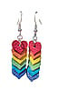 Small Leather Heart Earrings