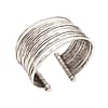 Hammered Bunch Cuff Bracelet: Silver