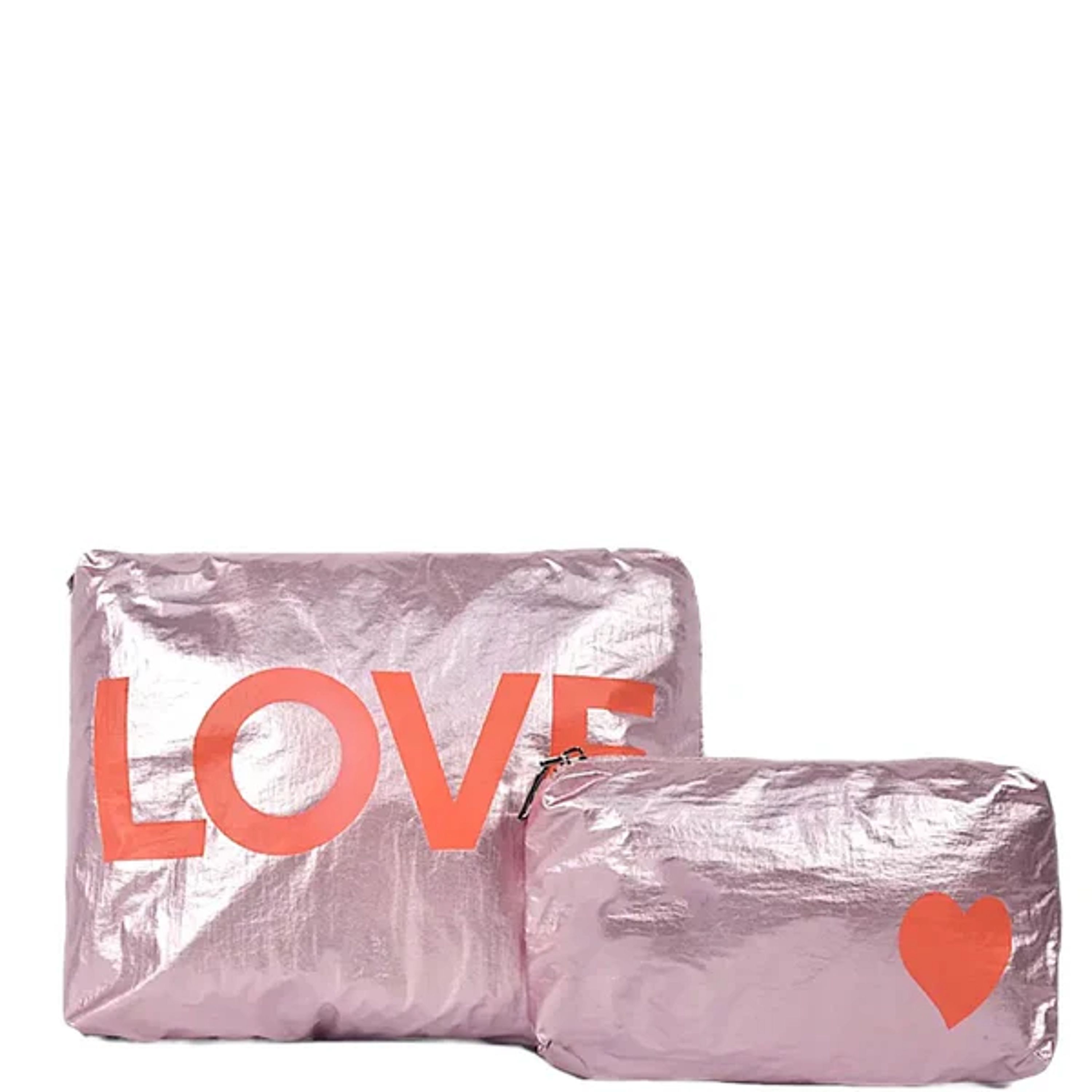 LOVE Makeup Pouch Set