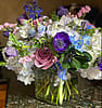 "Blue Hue Baby" Vase Floral Arrangement