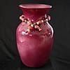 Burgandy Vase with Beaded Statement 