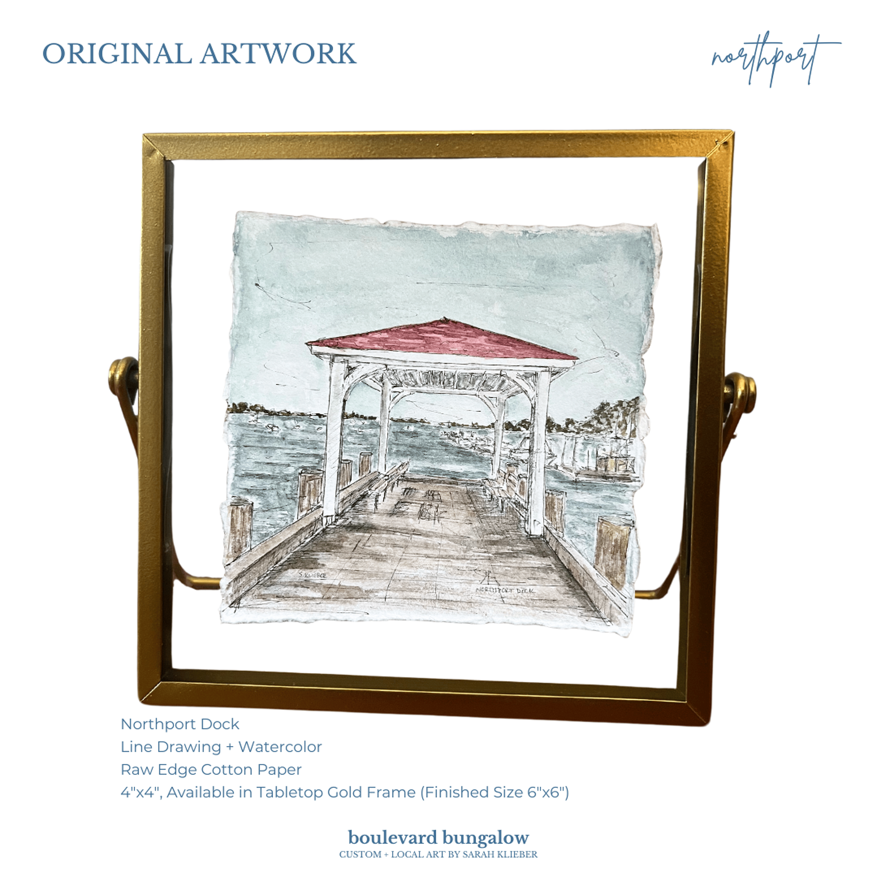 Northport - Northport Dock Gold Frame 4x4