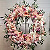Pink Peach Sympathy Wreath