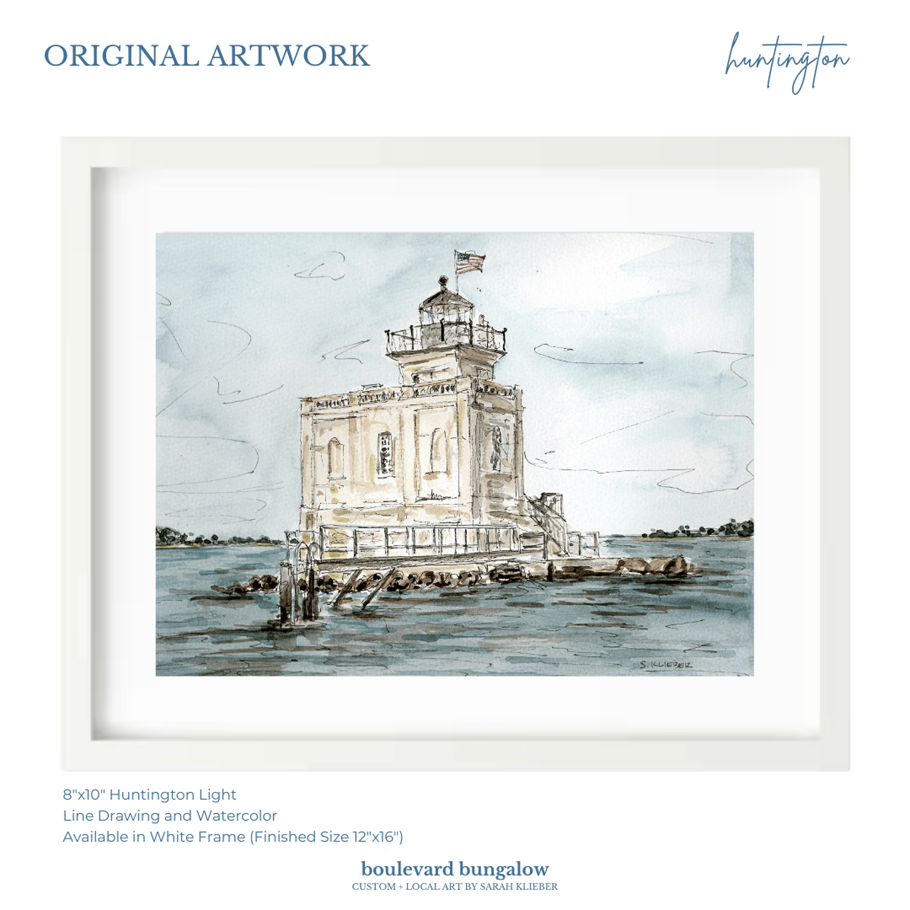 Huntington - Lighthouse 8x10 