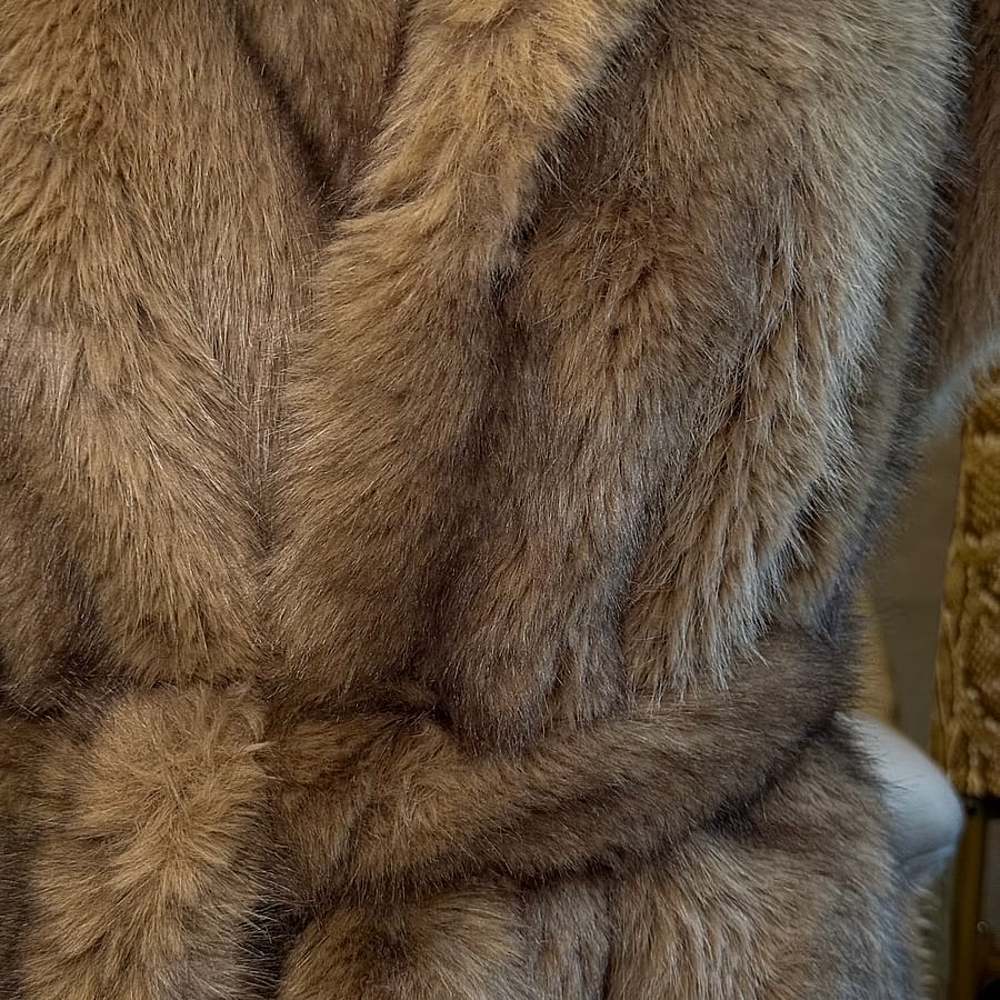 Faux Fur Long Belted Vest