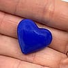 Royal Blue Glass Puffy Heart | Pocket Worry Stone | Love Token | Hand Blown