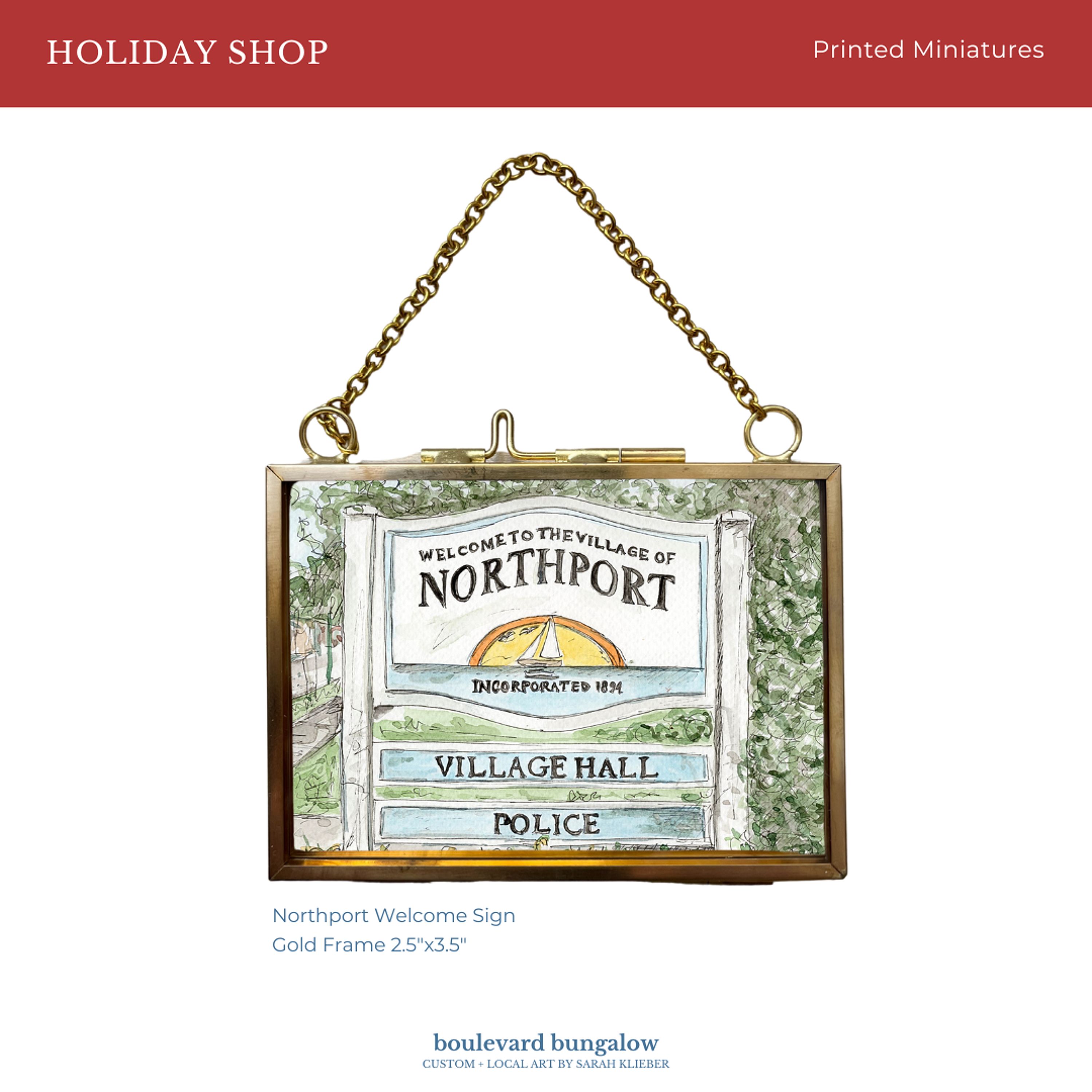 Northport Welcome Sign – Printed Miniature