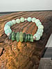 Amazonite & Genuine Sea Glass Stretch Bracelet