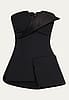 Corseted Tuxedo Top in Black by A.W.A.K.E. MODE