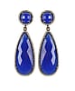 Royal Blue Chalcedony Drop Earring