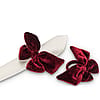 Burgundy Velvet Bow Napkin Ring