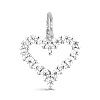 CZ Heart Charm - Silver
