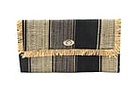 Ebony Striped Envelope Clutch