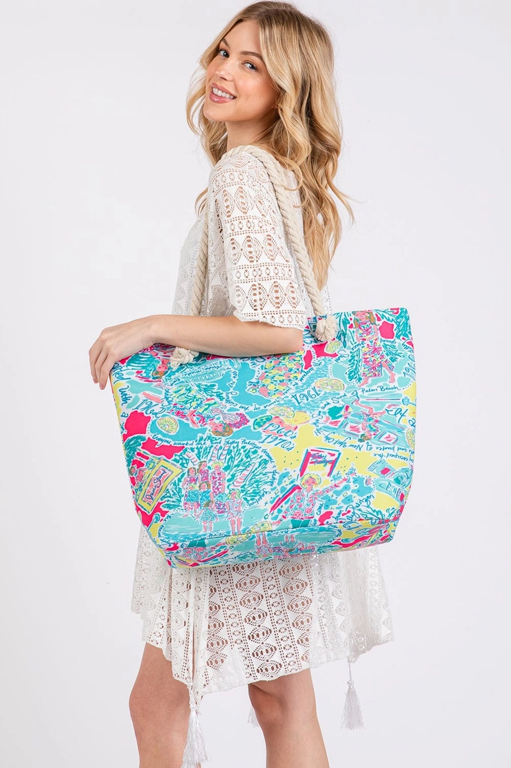 Bright Girl Summer Beach Bag