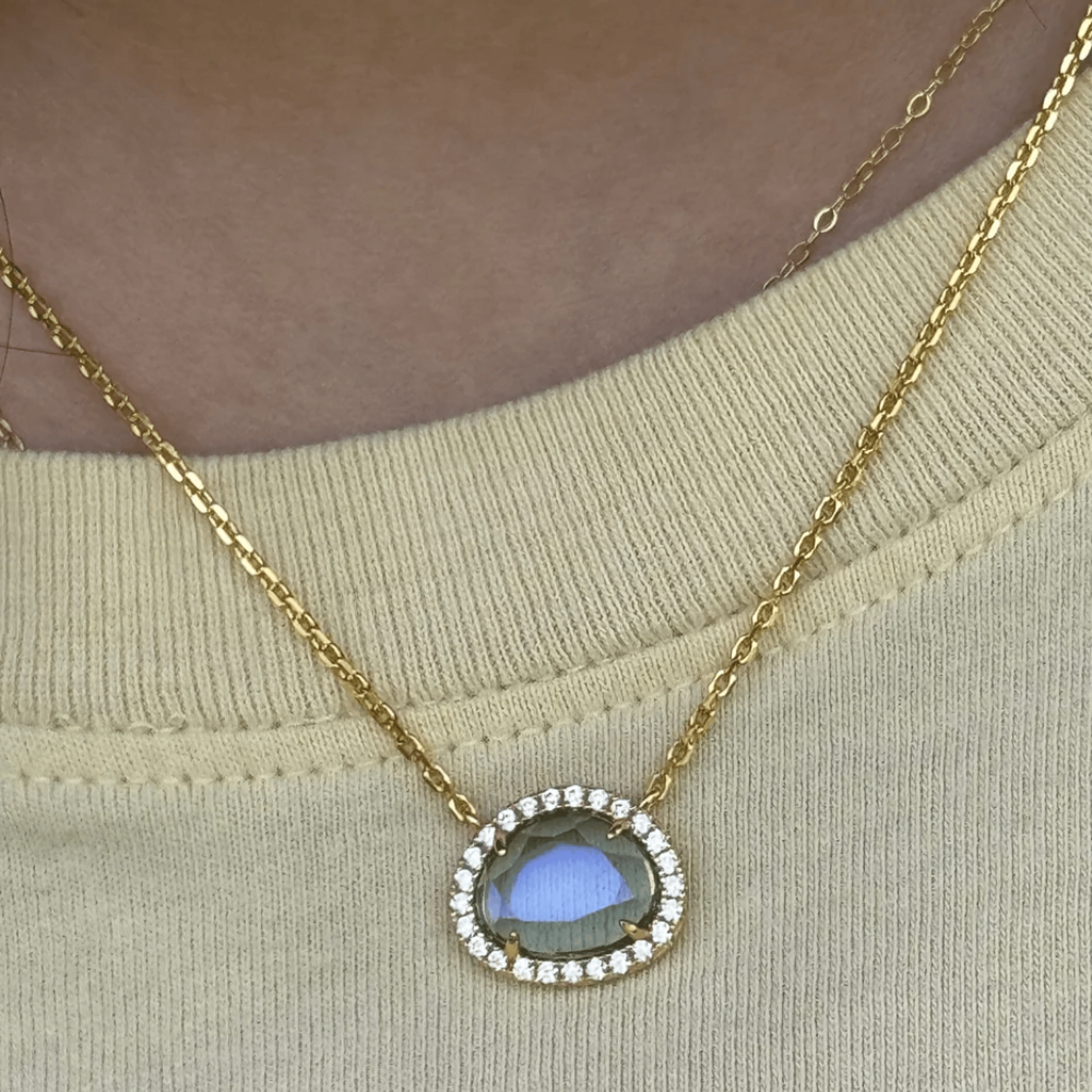 Vivian Grace Rain Dichroic Glass Necklace