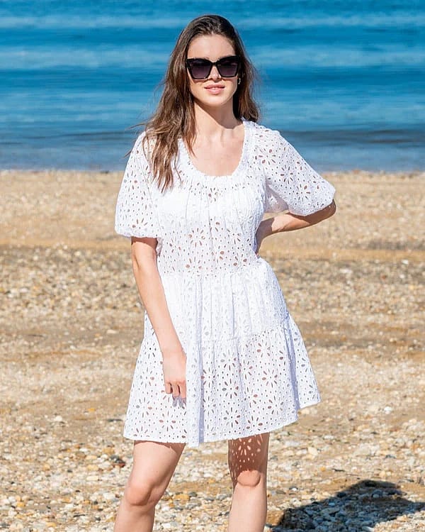 Kelly Dress Fresh White Seaside Eyelet